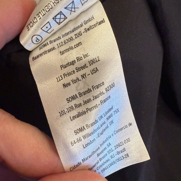 FARM RIO NWT Black Maxi Floral Lenzing Ecovero Viscose Wrap Mini Dress XS - Picture 9 of 10